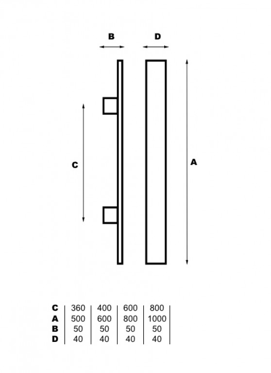 Λαβή Εξώθυρας D40 - Deco 1