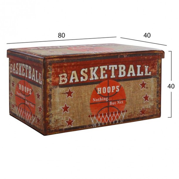 ΣΚΑΜΠΩ ΑΠΟ PU ΜΕ ΑΠΟΘΗΚΕΥΤΙΚΟ ΧΩΡΟ BASKETBALL 38X38X38εκ FB98129 1