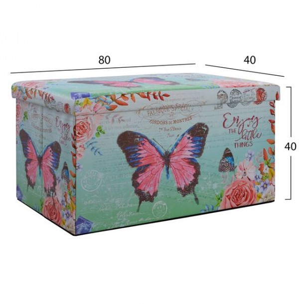 ΣΚΑΜΠΩ ΑΠΟ PU ΜΕ ΑΠΟΘΗΚΕΥΤΙΚΟ ΧΩΡΟ BUTTERFLY 38X38X38εκ FB98131 1