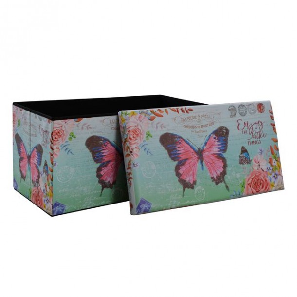 ΣΚΑΜΠΩ ΑΠΟ PU ΜΕ ΑΠΟΘΗΚΕΥΤΙΚΟ ΧΩΡΟ BUTTERFLY 38X38X38εκ FB98131 3