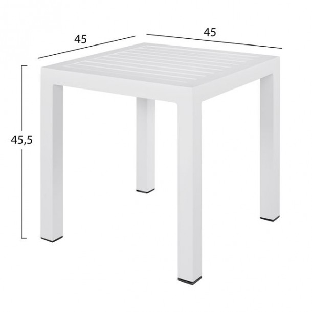 ΤΡΑΠΕΖΙ ΑΛΟΥΜΙΝΙΟΥ FB95402.01 ΛΕΥΚΟ 45x45x45,5 εκ. 1