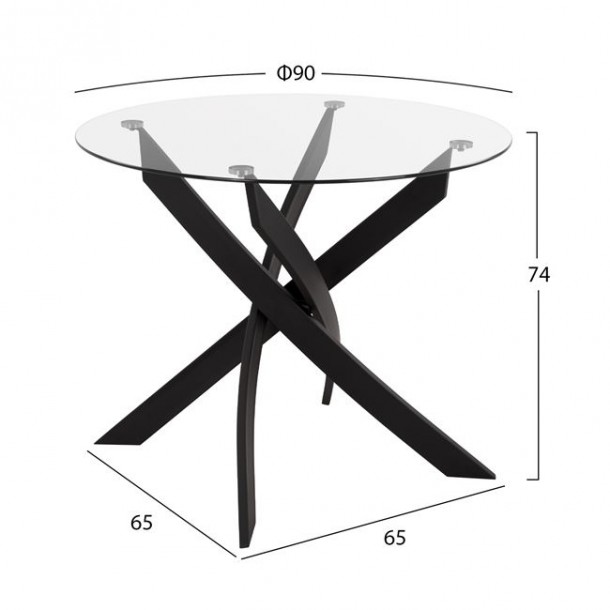 ΣΕΤ 5ΤΜΧ ΤΡΑΠΕΖΙ 42,5x50x92 cm & ΚΑΡΕΚΛΕΣ ΣΕ ΜΑΥΡΟ ΧΡΩΜΑ FB911073 1