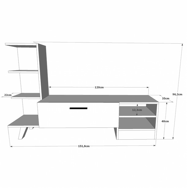 ΕΠΙΠΛΟ ΤΗΛΕΟΡΑΣΗΣ FB92250 ΛΕΥΚΟ-SONAMA 150x36x96Υ εκ. 3