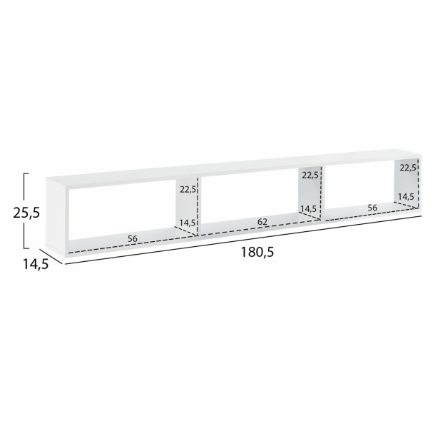 ΣΥΝΘΕΣΗ ΤΗΛΕΟΡΑΣΗΣ FB92253 ΛΕΥΚΟ SONAMA 181x31,6x39,6+90+25,6 εκ. 5