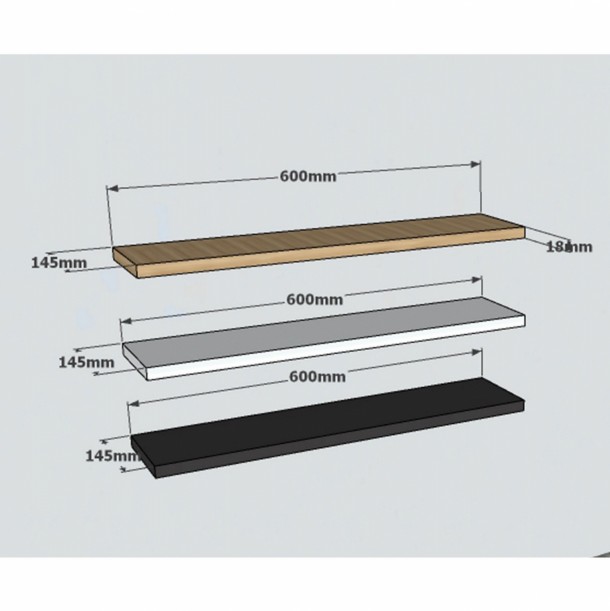 ΡΑΦΙΕΡΑ ΤΟΙΧΟΥ ΑΠΟ ΜΕΛΑΜΙΝΗ ΣΕ NATURAL WOOD ΧΡΩΜΑ FB98983.01 60x14,5x1,8 εκ. 2