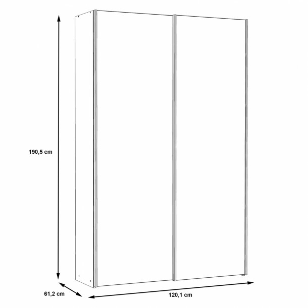 ΝΤΟΥΛΑΠΑ ΣΥΡΟΜΕΝΗ 2ΦΥΛΛΗ FB92411 ΛΕΥΚΗ 120,1x61,2x190,5Υ εκ. 2