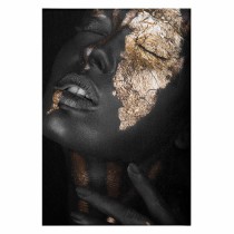 ΠΙΝΑΚΑΣ ΚΑΜΒΑΣ DARK SKINNED GIRL WITH GOLD MAKEUP FB97196.01 50X3X70 εκ.