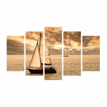 ΠΙΝΑΚΑΣ ΠΕΝΤΑΠΤΥΧΟ MDF SUNSET SAILING FB97206.01 100X0,3X60 εκ.